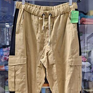 NWOT Mens Fashion Cargo Pants Tan Size Large